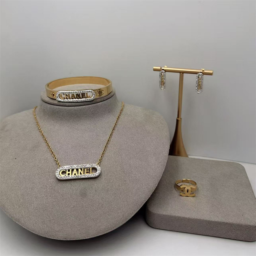 Wholesale Fashion Necklace and Bracelet and Earring and Ring Set CHL HYZ  #X1564 - Image 1
