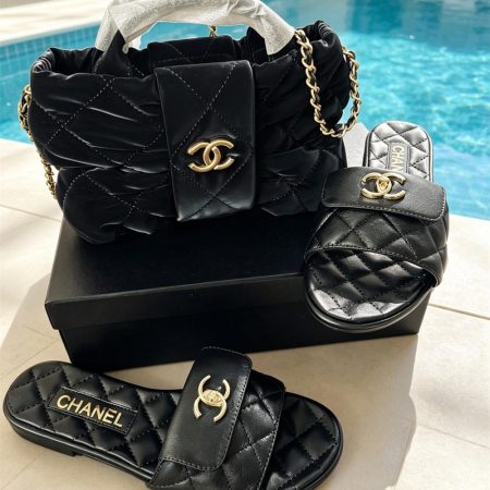 High quality slipper & shoulder bag set free shipping CHL #X1574