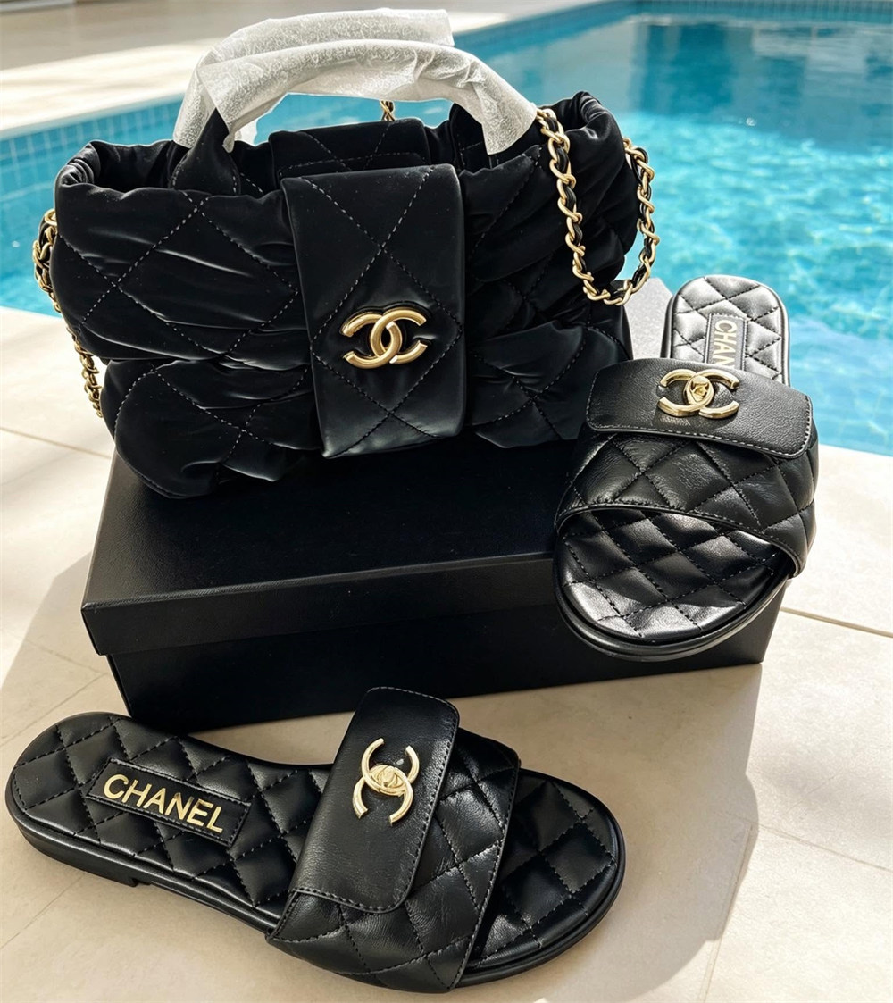High quality slipper & shoulder bag set free shipping CHL #X1574 - Image 1