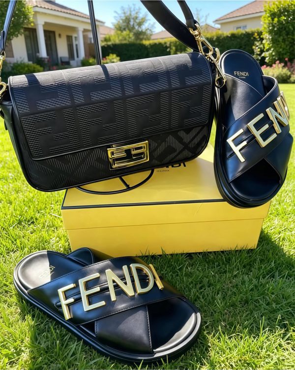 High quality slipper & shoulder bag set free shipping FEI #X1578