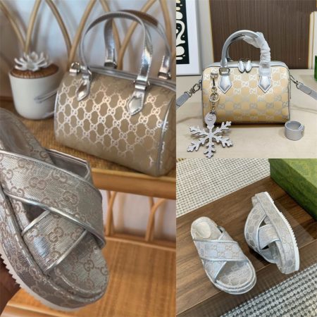 High quality slippers & handbag set free shipping GUI #X1580