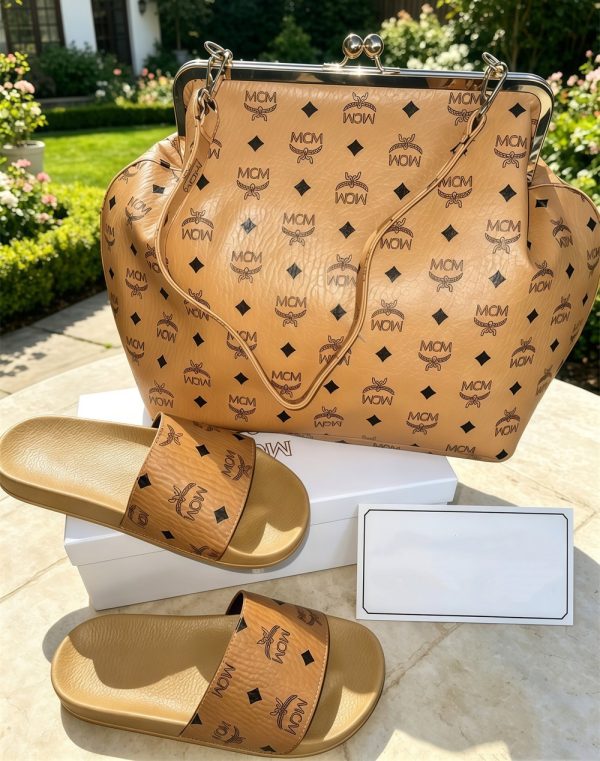 High quality slippers & bag set free shipping MCI #X1597