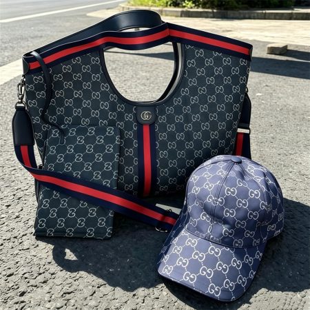 High quality tote bag & hat set free shipping GUI #X1630