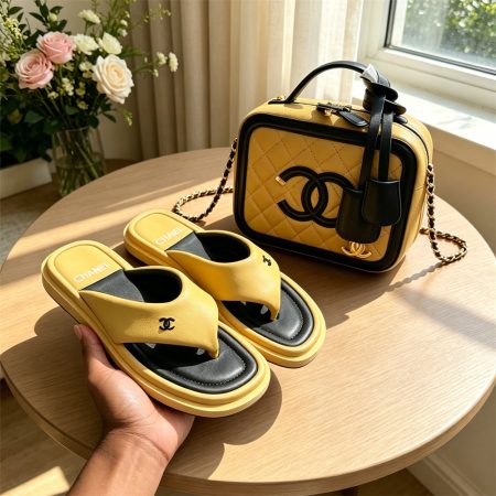 High quality slipper & shoulder bag set free shipping CHL #X1647