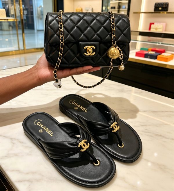 High quality slipper & shoulder bag set free shipping CHL #Z0825