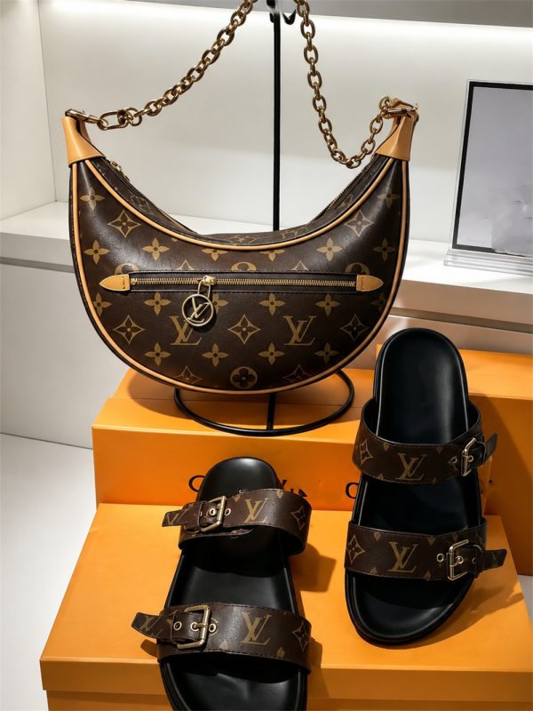 High quality slipper & shoulder bag set free shipping LOV #Z0831