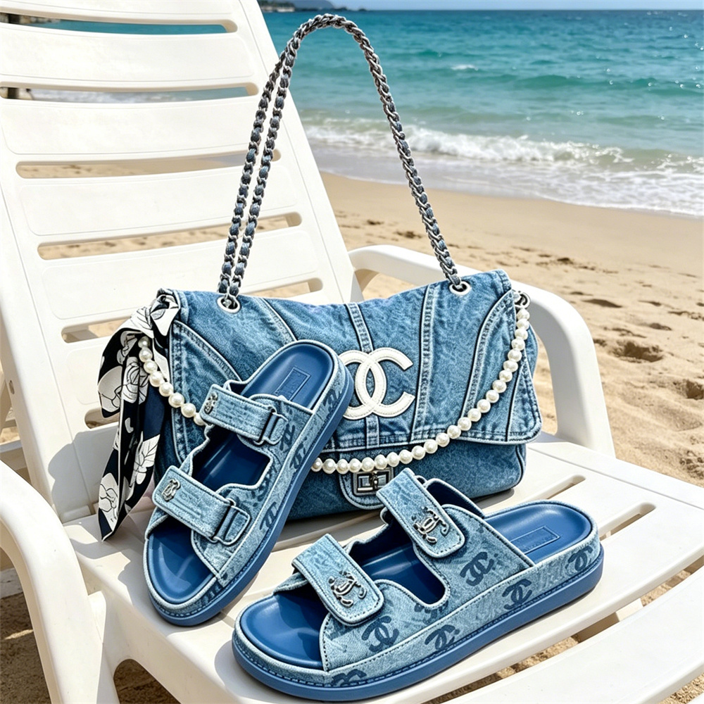 High quality slipper & shoulder bag set free shipping CHL #Z0820 - Image 3