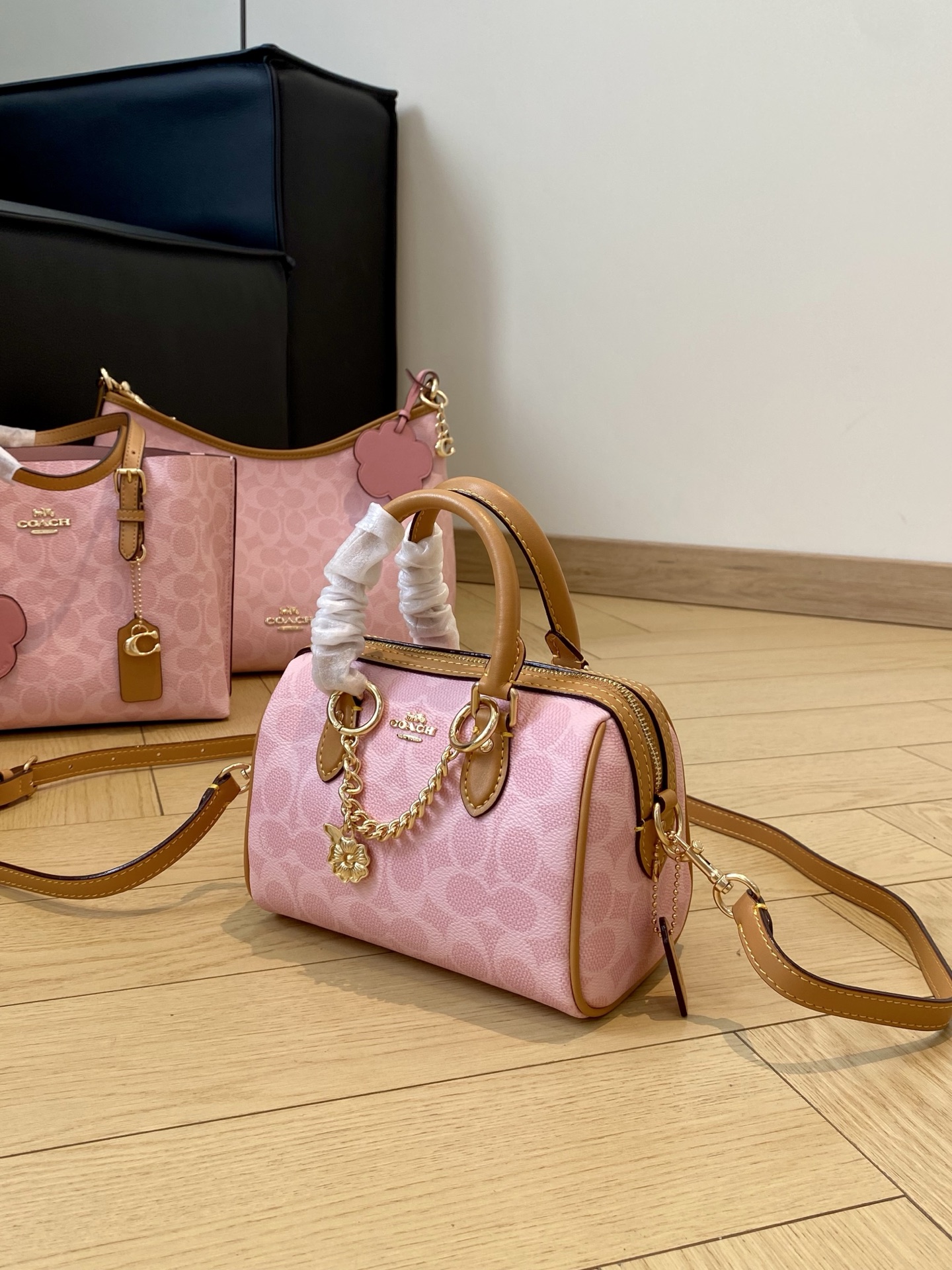 Pink Speedy Boston Pillow Bag Size:17.5*12.5*10cm#BO001 - Image 2