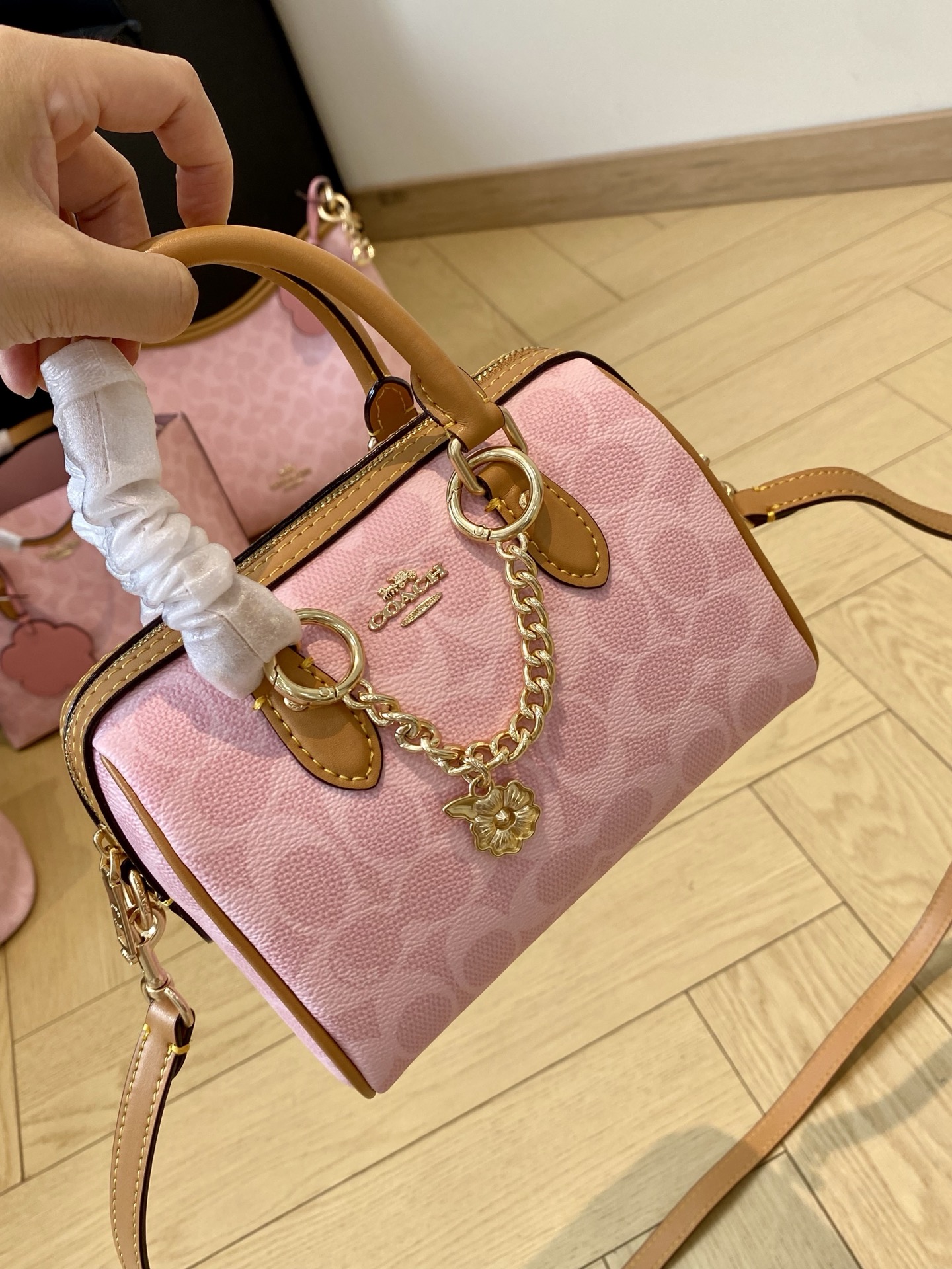 Pink Speedy Boston Pillow Bag Size:17.5*12.5*10cm#BO001 - Image 3