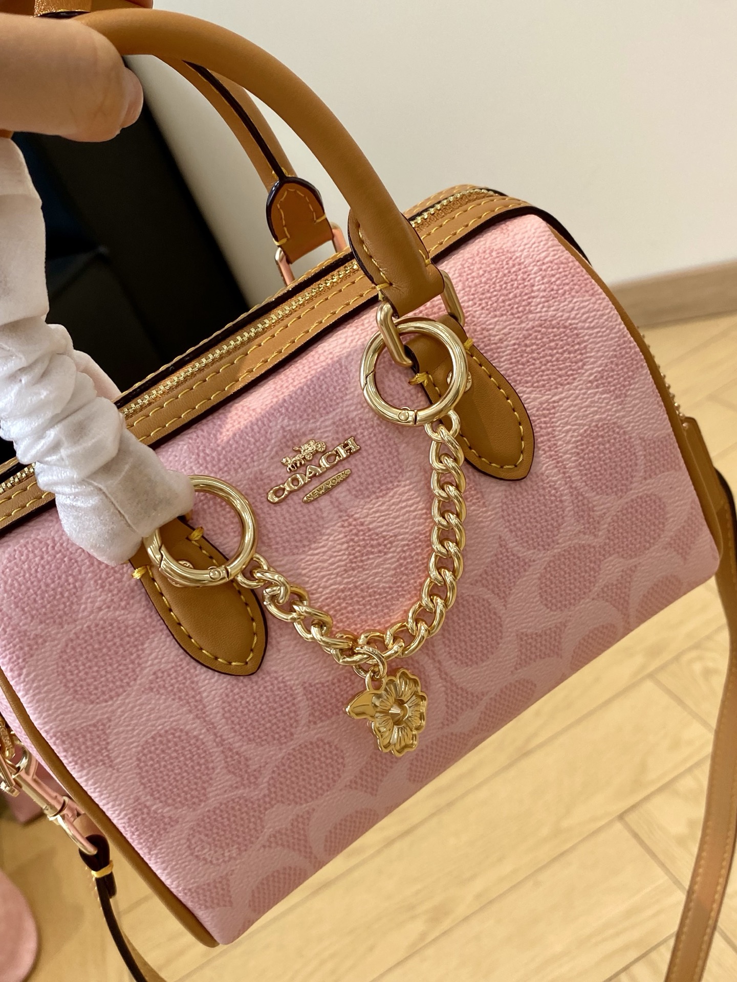 Pink Speedy Boston Pillow Bag Size:17.5*12.5*10cm#BO001 - Image 5