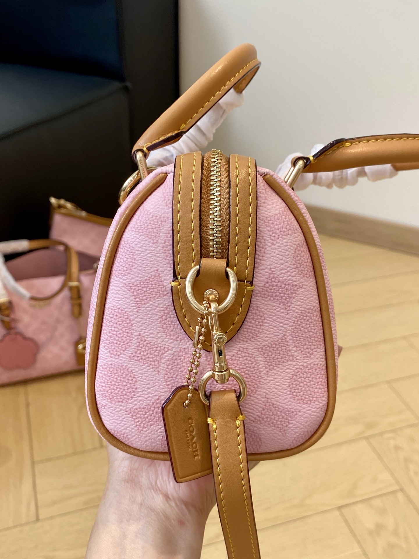 Pink Speedy Boston Pillow Bag Size:17.5*12.5*10cm#BO001 - Image 6